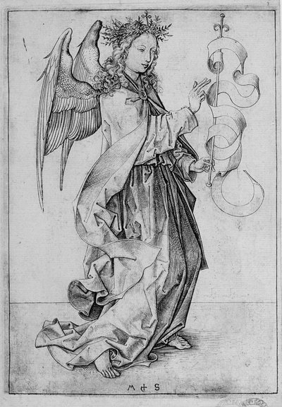 The Angel of the Annunciation by Martin Schongauer